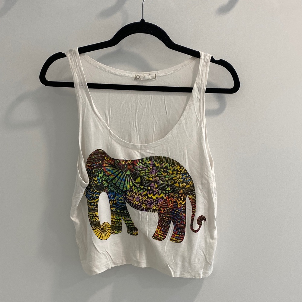 Elephant Rainbow Crop Tank - Medium